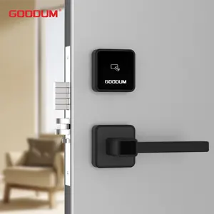 Goodum Commerciële Rfid Smart Locks Custom Kaartlezer Koperen Deur Key Card Systeem Geheugen Opslag Hotels-Beschikbaar Groothandel