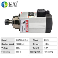 Motor Spindle CNC Changsheng 1.5kw-6kw Berpendingin Udara ER20/25/32 Bearing Merek Murah untuk Mesin Milling