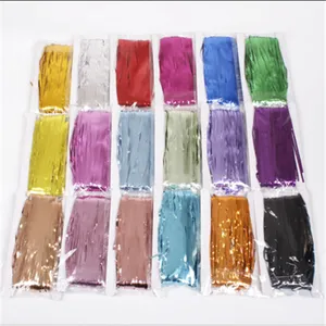 Multiple Size Many Colors Metallic Tinsel Foil Fringe Door Curtains for Party Photo Backdrop