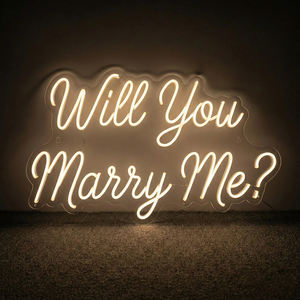 Enseignes néon LED personnalisées en gros, enseigne néon LED personnalisée « Veux-tu m'épouser », enseigne néon LED en acrylique, logo néon LED personnalisé - Product Image 1