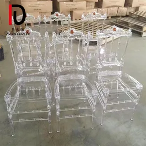 Factory Price Stackable Acrylic Resin Hotel Party Wedding Chair Wholesale Banquet Event Crystal Plastic Chair