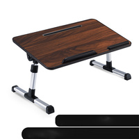 Support d'ordinateur portable réglable en promotion pour lit, table pliable pour ordinateur portable avec fente pour cartes et tiroir pour bureau à domicile