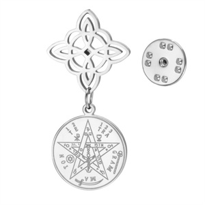 Tetraramaton - Pulsera de Acero Inoxidable con Nudo de Bruja, Amuleto de Protección, Cadena Fina, Collar Minimalista Unisex - Product Image 3