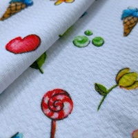 Liverpool Balle Cheveux Arc Tissu Polyester Jersey Impression Écologique Sans Quantité Minimale De Commande Personnalisé Vêtements De Bébé En Tricot 100% Polyester Shaoxing