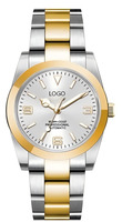 Montre pour homme avec logo personnalisé, mouvement mécanique automatique japonais 8215/NH35, boîtier en acier inoxydable 316L, aiguilles, fermoir papillon, 100 m