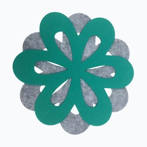 Sous-verre créatif en forme de fleur, set de table en tissu épais, dessous de plat en feutre thermique pour casseroles et bols - Product Image 4