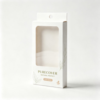 Boîte en papier pour téléphone avec fenêtre en PVC, texture bois véritable style forêt, grain de bois naturel de qualité supérieure, vente en gros