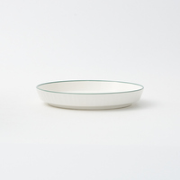 Ensemble de vaisselle en céramique écologique de luxe, assiette et bol à dîner ovales durables, ensembles de vaisselle en porcelaine pour hôtels