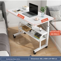 Table d'étude mobile à roulettes avec plateau réglable pour dortoir et usage domestique, petite table d'ordinateur Modèle 011 Marque OEM