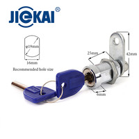 Serrure à came JK519 à 90 degrés 19 mm pour armoire, rotation gauche/droite, pour meubles de chambre, salle de bain, hôtel, armoires à outils, boîtes aux lettres