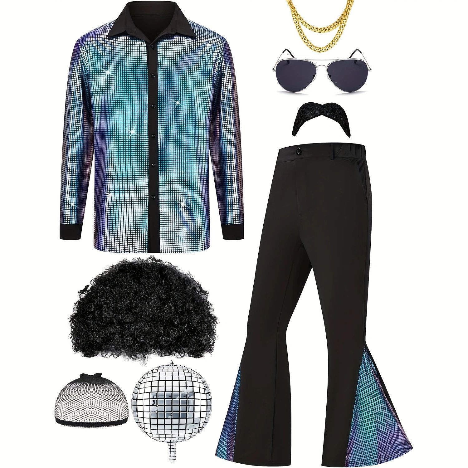 Mens 70s Disco Shiny Suit 2026 Spring Retro Classic Party Performance Costume Outfit| Alibaba.com Mens 70s Disco Shiny Suit 2026 Spring Retro Classic Party Performance Costume Outfit| Alibaba.com