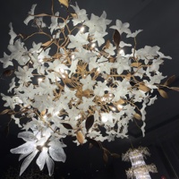 Lampu Gantung Cabang Kustom, Mewah Modern, Cocok untuk Ruang Tamu Berplafon Tinggi, Lampu Seni Villa Mewah, Lampu Gantung Hotel