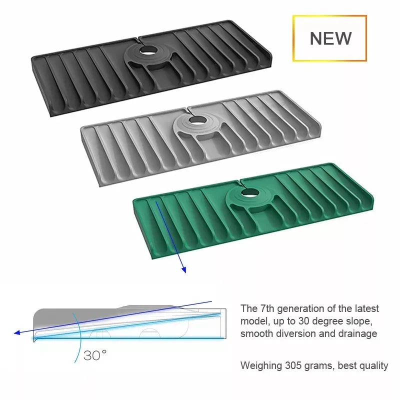 RTS High Quality Custom Wasserhahn Splash Pad Silikon material Langlebiges Abfluss pad Mehrere Größen erhältlich