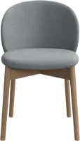 Chaise de salle à manger scandinave moderne haut de gamme avec dossier incurvé rembourré, pieds en chêne robustes et durables, meuble de maison écologique