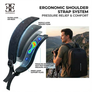 <span class=keywords><strong>Sac</strong></span> à Dos <span class=keywords><strong>de</strong></span> <span class=keywords><strong>Voyage</strong></span> <span class=keywords><strong>Homme</strong></span> Personnalisable Mode Simple Tendance Durable Grande Capacité Étanche pour Ordinateur Portable Unisexe en Promotion - Product Image 3