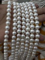 Vente en gros de perles d'eau douce naturelles rondes de 4 mm à 10 mm, perles en vrac pour la fabrication de bijoux