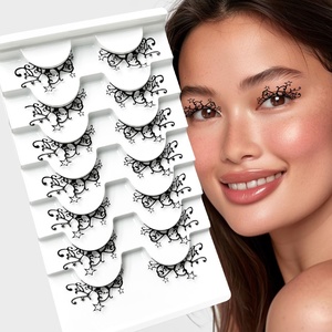 ขนตาปลอมสำหรับฮาโลวีน แบบผมสังเคราะห์ สไตล์สาวน้อยเวทมนตร์ ปราสาทซุกซน หนาแบบยุโรปอเมริกัน สำหรับคอสเพลย์ แบบตัดกระดาษ - Product Image 1