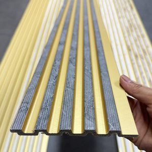 Design industriale decorazione per la casa 3D PS pannello a parete con scanalatura interna pannello a parete rivestito in marmo legno bianco struttura PS pannello a parete - Product Image 3