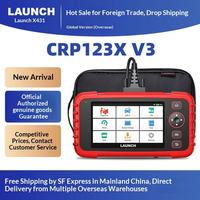 LAUNCH X431 CRP123X V3.0 Scanner OBD2, outil de diagnostic automobile 4 systèmes (ABS, SRS, Moteur, Transmission), 7 fonctions de réinitialisation, VIN automatique, mises à jour gratuites