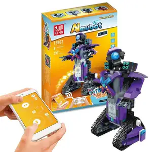 मोल्ड किंग 13003 चाइल्ड प्लास्टिक एसटीईएम बिल्डिंग खिलौने आरसी रोबोट एपीपी रिमोट कंट्रोल एमओसी इंजीनियरिंग असेंबली ब्लॉक