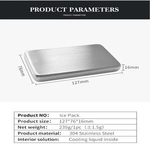 Plaque de congélation réutilisable en acier inoxydable économique pour sushis/bentos japonais - Longue durée, portable - Product Image 5