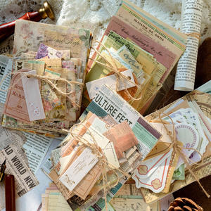 100 feuilles/paquet Vintage Collection matériel Pack mémoire poste série bureau à la main bricolage Journal Collage Base matériel autocollants - Product Image 1