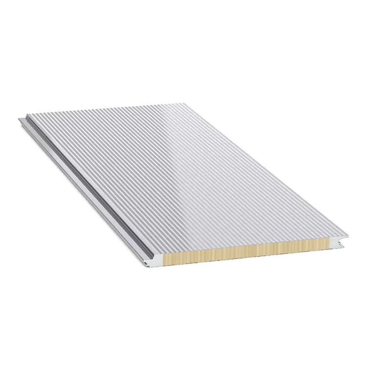 50mm 100mm 200mm Prefabricated Steel Structure Rock Wool Wall Roof Insulated Sandwich Panels