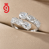 Nouveaux styles de bagues de créateur en argent S925 avec moissanite, bijoux en moissanite, bague en pierre précieuse VVS1, bijoux fins pour femmes