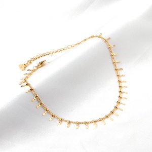 New Gift Party Wedding Geometric Chain <b>Anklet</b> <b>Gold</b> <b>Plated</b> Stainless Steel Women Jewelry - Product Image 3