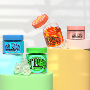 Barattoli in Vetro Ermetici Anti-Odore a Prova di Bambino <span class=keywords><strong>con</strong></span> Tappo, Personalizzabili per Stampa Etichette, per <span class=keywords><strong>Fiori</strong></span> Secchi da 3.5g, 7g, 1oz, 2oz, 4oz - Product Image 4