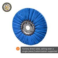 Blaue Polier-Baumwollschleifscheiben 10mm OEM Mittlere Härte für Metalloberflächen-Schleifen Polieren Edelstahl