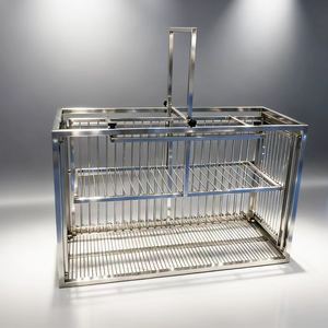 <span class=keywords><strong>Cage</strong></span> à chien pliable de luxe personnalisée en acier inoxydable, motif animal simple, <span class=keywords><strong>cage</strong></span> d'injection pour animaux de compagnie avec boîte de ramassage - Product Image 3