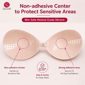 <span class=keywords><strong>Reggiseno</strong></span> Adesivo Invisibile da Donna in Poliestere con Fori Traspiranti, Colore Pelle, Biocompatibile, a Basso Prezzo - Product Image 4