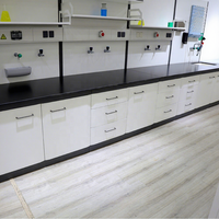 Meubles de laboratoire sur mesure par le fabricant : Banc latéral, table de travail, banc mural et évier