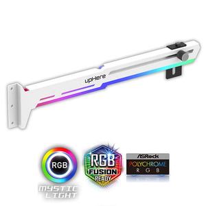 <span class=keywords><strong>Support</strong></span> de <span class=keywords><strong>carte</strong></span> <span class=keywords><strong>graphique</strong></span> <span class=keywords><strong>UpHere</strong></span> 5v 3pin ARGB, <span class=keywords><strong>support</strong></span> anti-affaissement pour <span class=keywords><strong>carte</strong></span> <span class=keywords><strong>graphique</strong></span>, <span class=keywords><strong>support</strong></span> en aluminium blanc pour GPU - Product Image 6