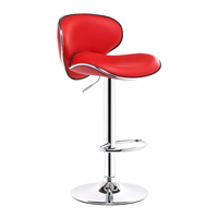 Chaise de bar pivotante en cuir PU moderne et élégante, tabouret de bar haut en chrome, design tendance et abordable