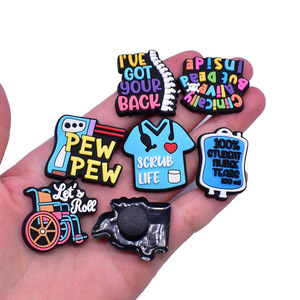 HY Cartoon Medical Series Shoe Decorations Accessories PVC Soft Shoes <strong>Charm</strong> Rubber DIY Buckle Nurse Shoes Ornament <strong>Cheap</strong> Sale - Product Image 5