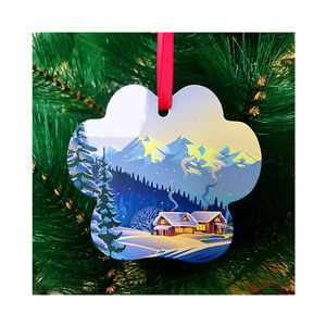 Ornamenti Personalizzati in Alluminio per Sublimazione Benelux Berlino 2026 con Nastri Rossi - Product Image 3