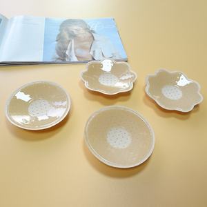 Cache-tétons en silicone fin, adhésif <span class=keywords><strong>bio</strong></span>, couvre-seins ronds, coussinets de poitrine invisibles, motif fleur de prunier, pour femme - Product Image 6