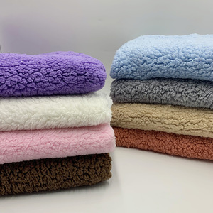 Felpa de Sherpa de poliéster con certificación GRS hecha de botella para mascotas 100%, tela de Sherpa amigable con <span class=keywords><strong>Ecop</strong></span> para ropa de juguete - Product Image 2