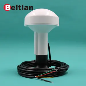 Beitian RS232 Kapal Penerima GNSS Antena GPS Laut dengan Modul, VCC 12V 9600 BP-285S Konektor DIY Lampu Kilat 4M