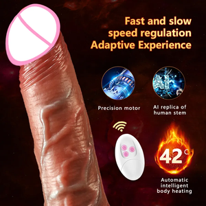 Оригинальный заводской 12-дюймовый реалистичный вибратор-фаллоимитатор с дистанционным управлением, из мягкого силикона, для женщин - Product Image 5