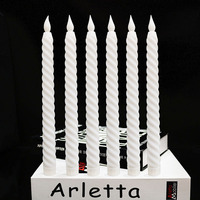 Bougies LED sans flamme à piles, en spirale torsadée, lumière chaude décorative pour la maison, les mariages et les fêtes