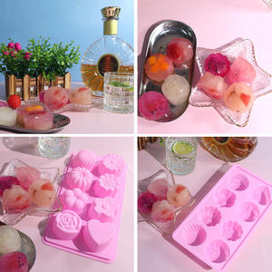 Nuevo molde de pastel Diy <span class=keywords><strong>Balian</strong></span> Flower Duo amor molde de silicona horneado molde de gelatina de comida complementaria para bebés - Product Image 5