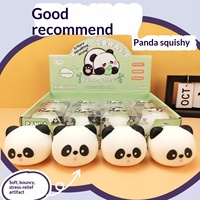 Jouet anti-stress sensoriel en caoutchouc souple et réaliste, en forme de tête de panda et de petit pain vapeur, durable, pour la décompression quotidienne des enfants