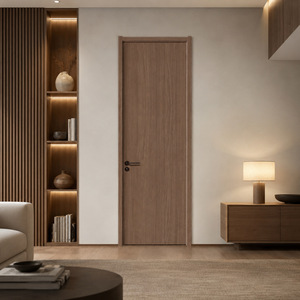 Puertas Interiores Minimalistas de MDF con Acabado, Apertura Manual, Diseño Decorativo para Dormitorio - Product Image 4