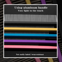 Peigne à queue pointue pour animaux de compagnie avec lames en acier inoxydable pour chats - Rose clair pour coiffure et tresses