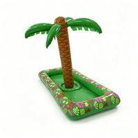 Piscina Inflable de 51 Pulgadas, Juegos para Fiestas de Verano, Enfriador de Bebidas Inflable con Forma de Palmera, Enfriador de Buffet Inflable, Barra Flotante