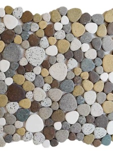 Mosaïque hexagonale en céramique bleue et blanche moderne, fragments de galets, 10 mm, antidérapante, résistante à l'usure, carreaux muraux intérieurs, piscine - Product Image 4