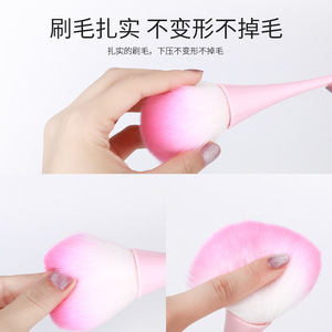 Soft Bristle Makeup Brush Round Pink Synthetic Hair Cheek <b>Blush</b> Brush - Product Image 5